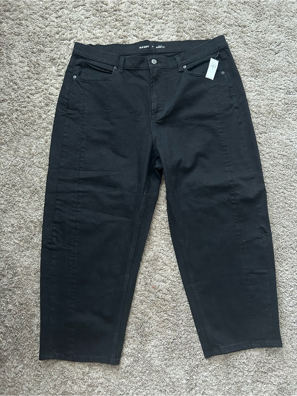 Old Navy Black Barrel-Leg Women’s Jeans